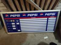 Gablota podświetlana Pepsi, menu LED, szyld