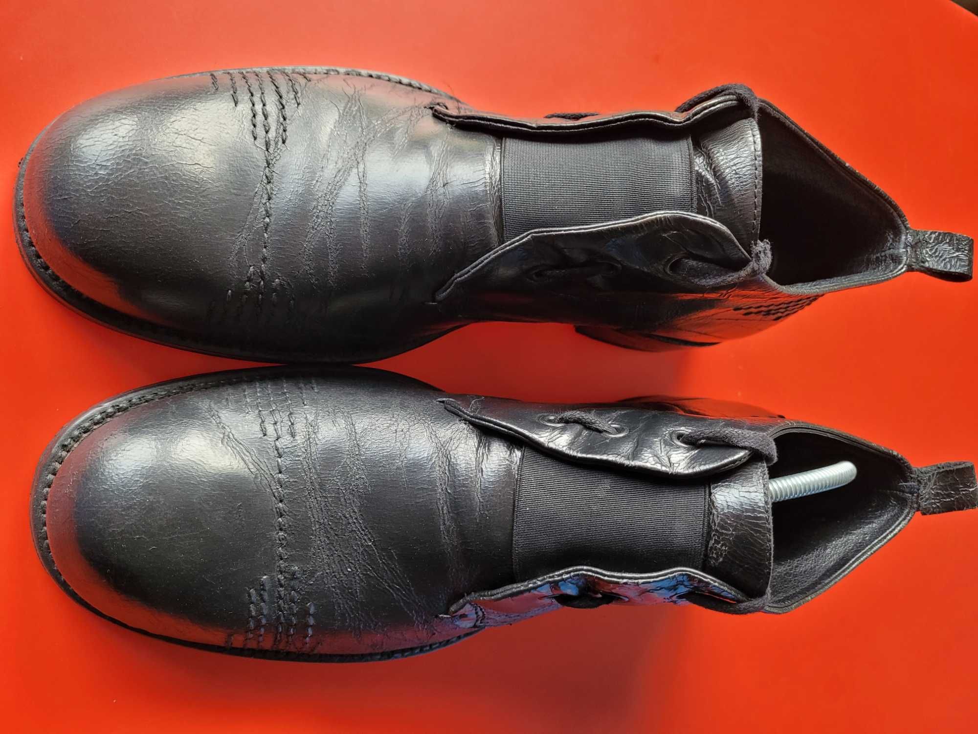 czarne buty skórzane Prima moda, rozmiar 44