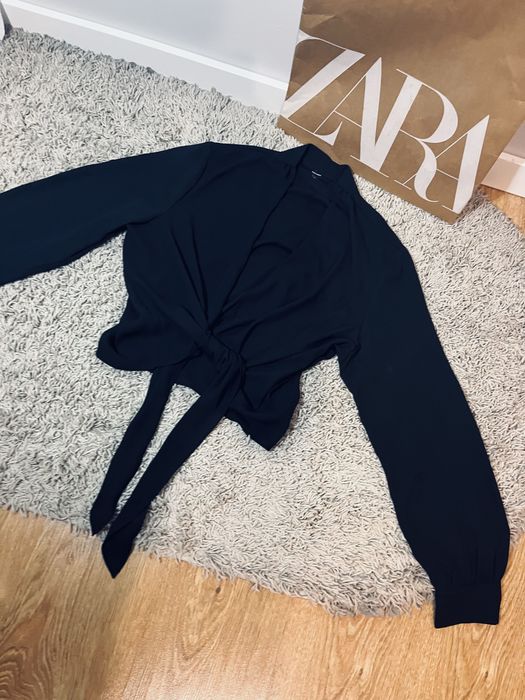 Piekna czarna koszula wiazana rozm L vero moda damska