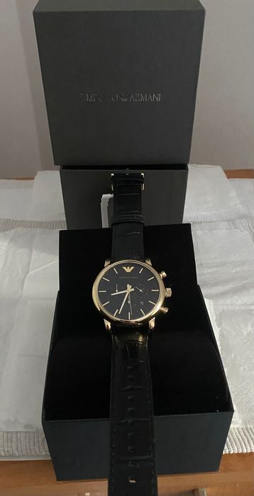 Okazja!! Orginalny Zegarek Emporio&Armani ZŁOTY, cały zestaw.