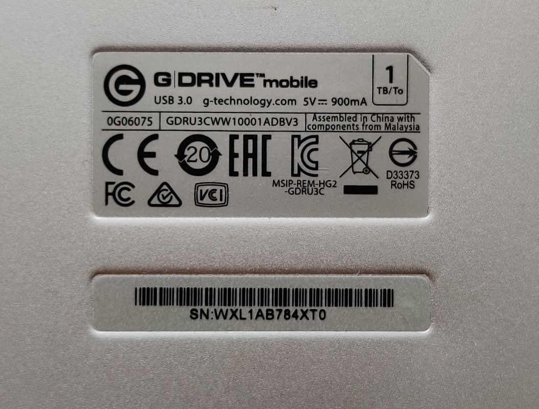 Накопичувач G-DRIVE mobile 1TB