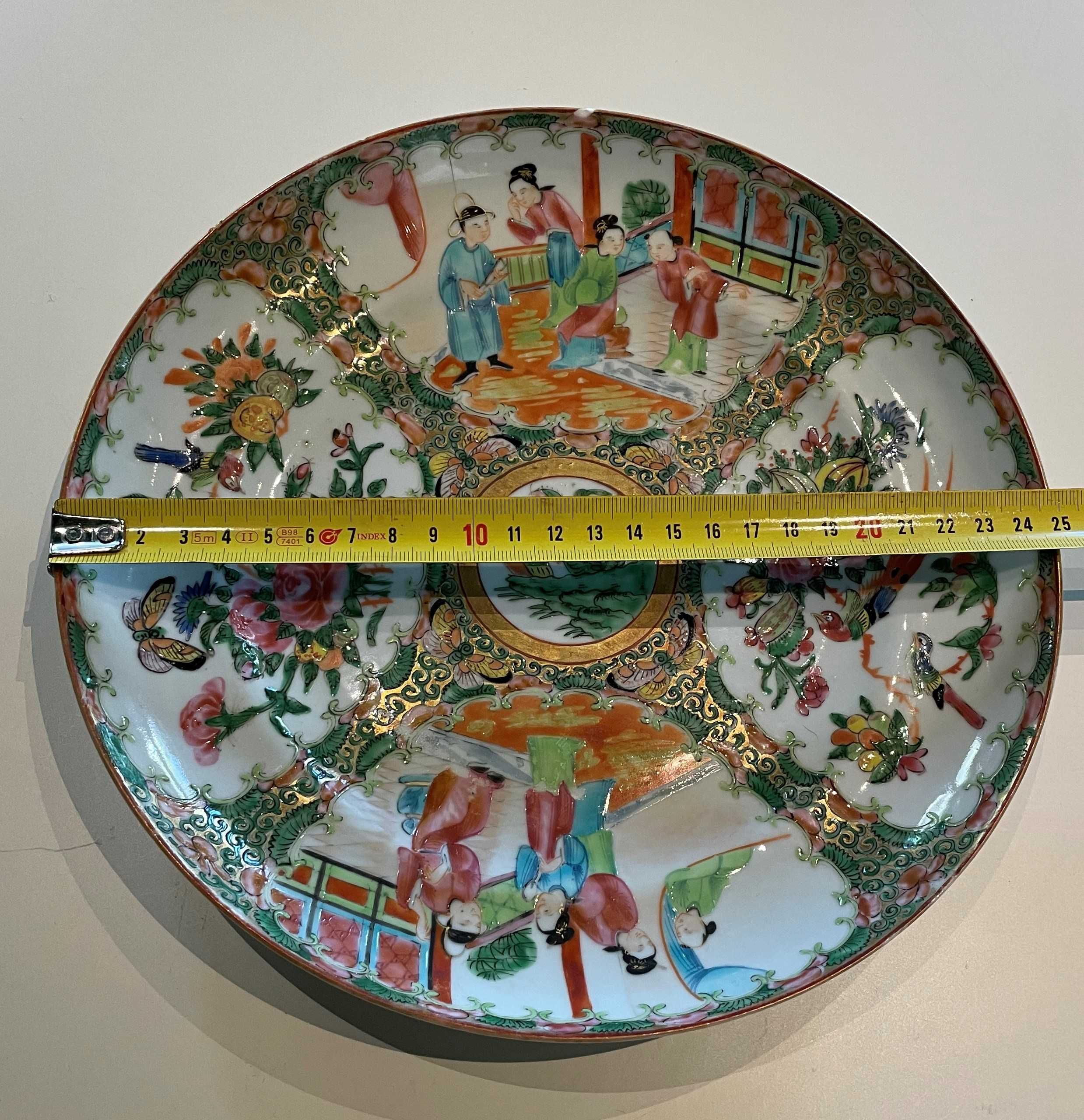 Prato em porcelana da china decoração MANDARIM, séc. XIX/XX