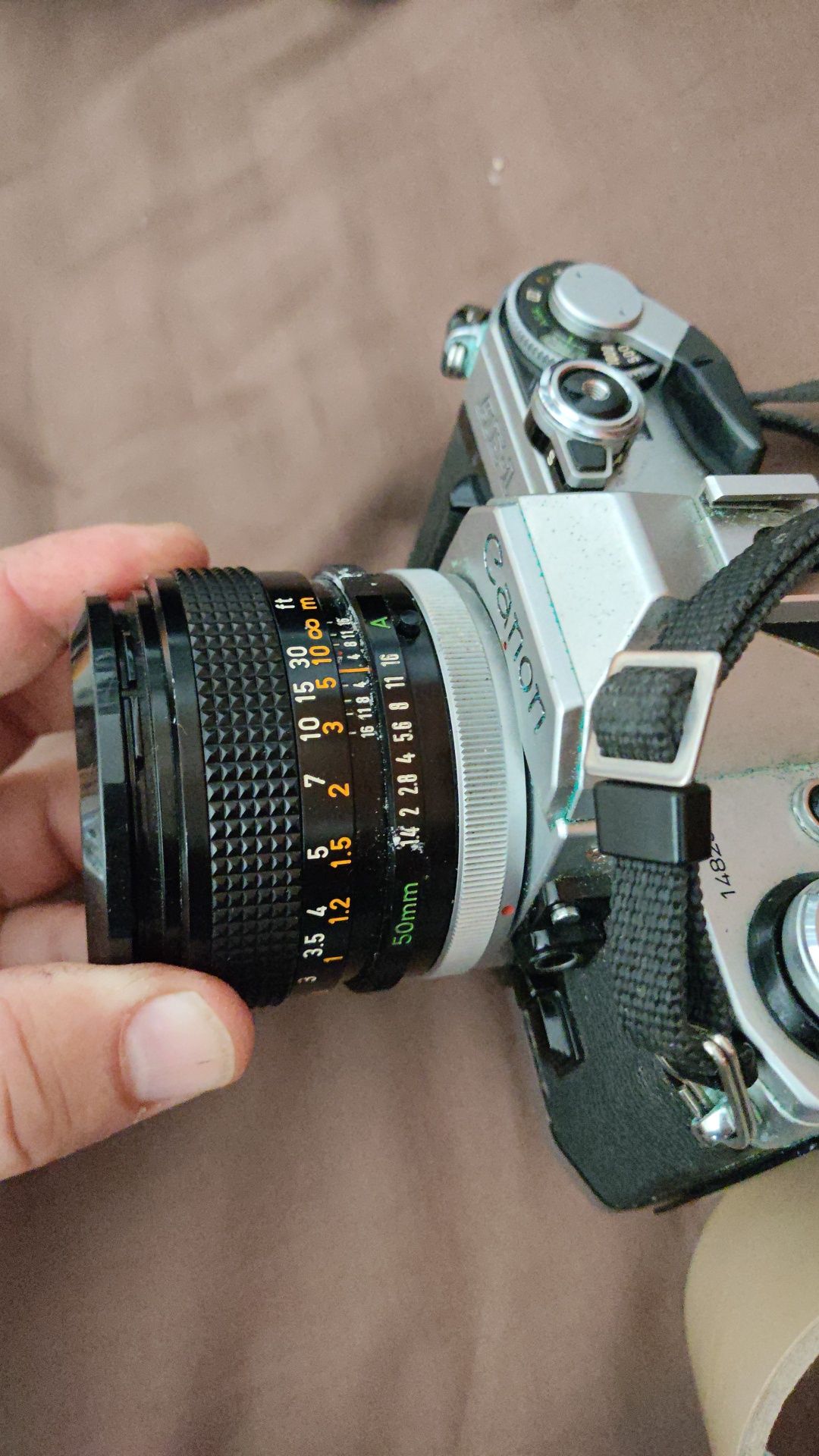 Canon AE-1 com 3 objectivas, 2 flash, bolsa, close up Carl zeiss
