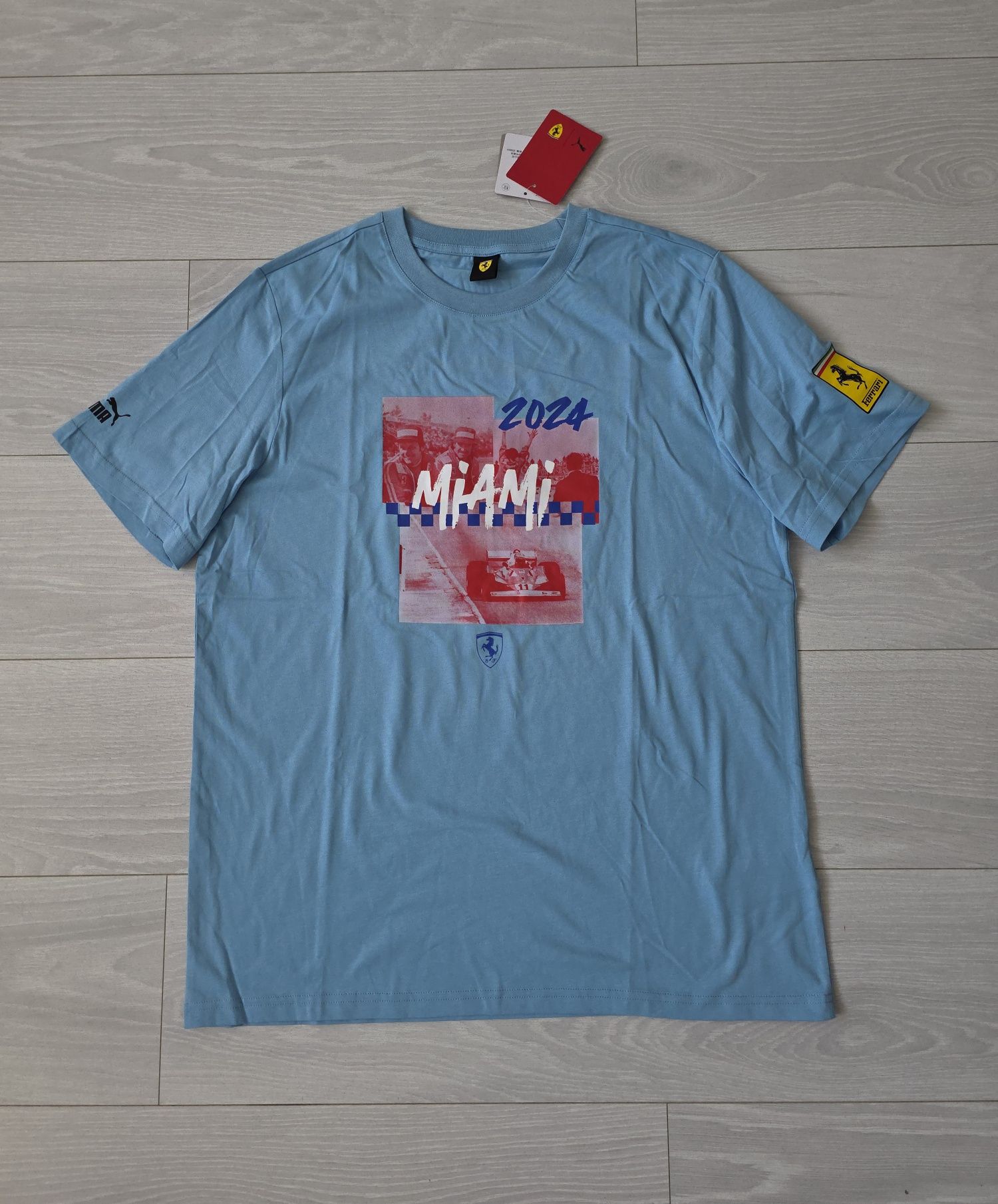 Koszulka Scuderia Ferrari 2024 Miami, Puma, F1, Formula 1, Leclerc