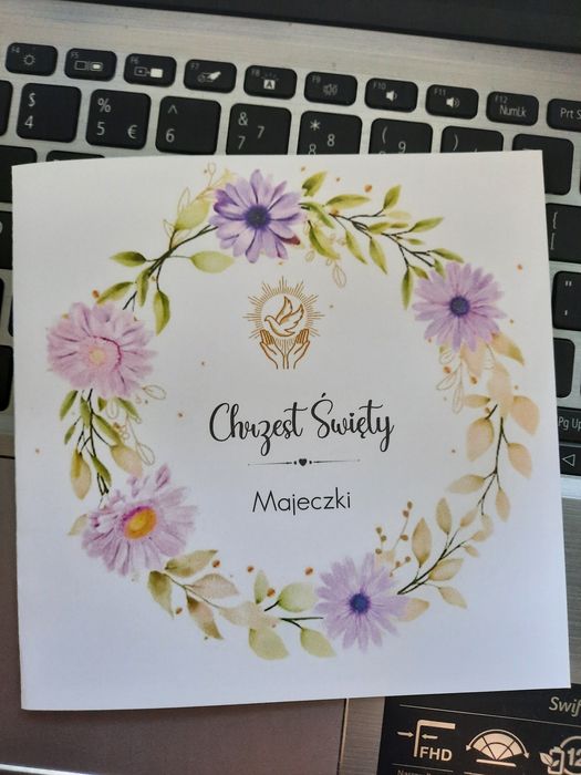 Zaproszenia na komunię/chrzest