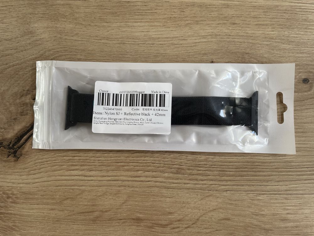Apple Watch czarny pasek nylonowy, magnetyczny 42-49 mm