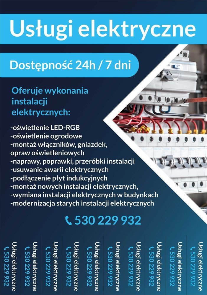 Usługi elektryczne 24h / 7 dni