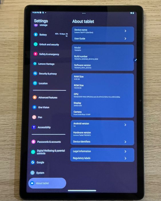 Lenovo Tab P11 2nd Gen excelente estado com Smart Folio oficial