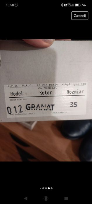 Pantofle ,buty dla chłopca r.37