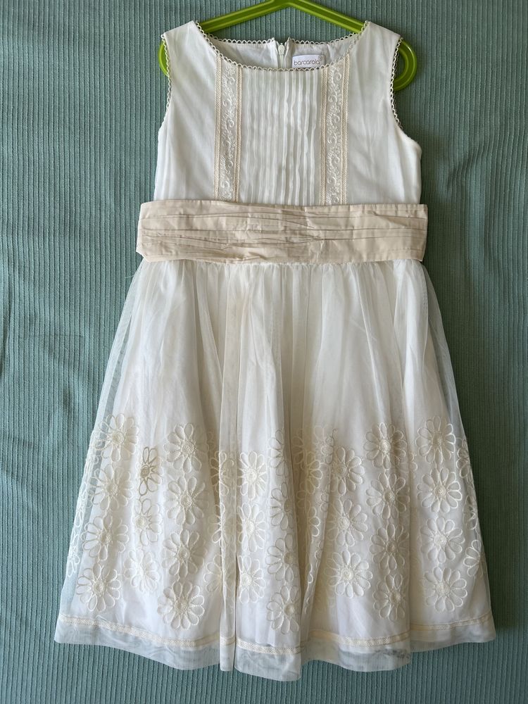 Vestido de cerimónia Barcarola 12 anos cor Branco e creme