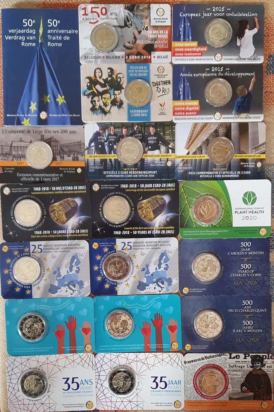 Moedas euro - BNC, FDC, BU - carteiras, sets, cartões