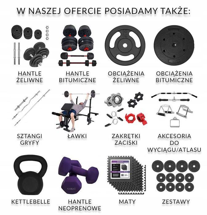 Kettlebell hantla odważnik regulowany 10kg zestaw PO