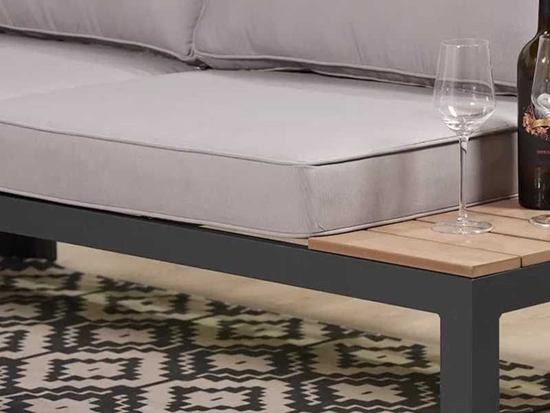 Zestaw Mebli Ogrodowych Do Ogrodu Na Taras Narożny Duży Drewniany