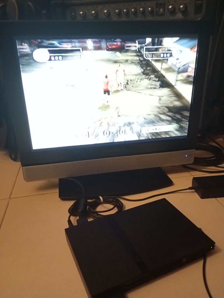 Ps2 Slim com selo e fifa street