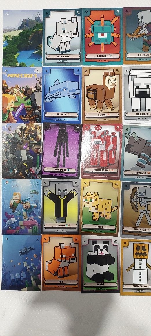 Cartas Minecraft + Capa Arquivadora com 80 Cartas Novas