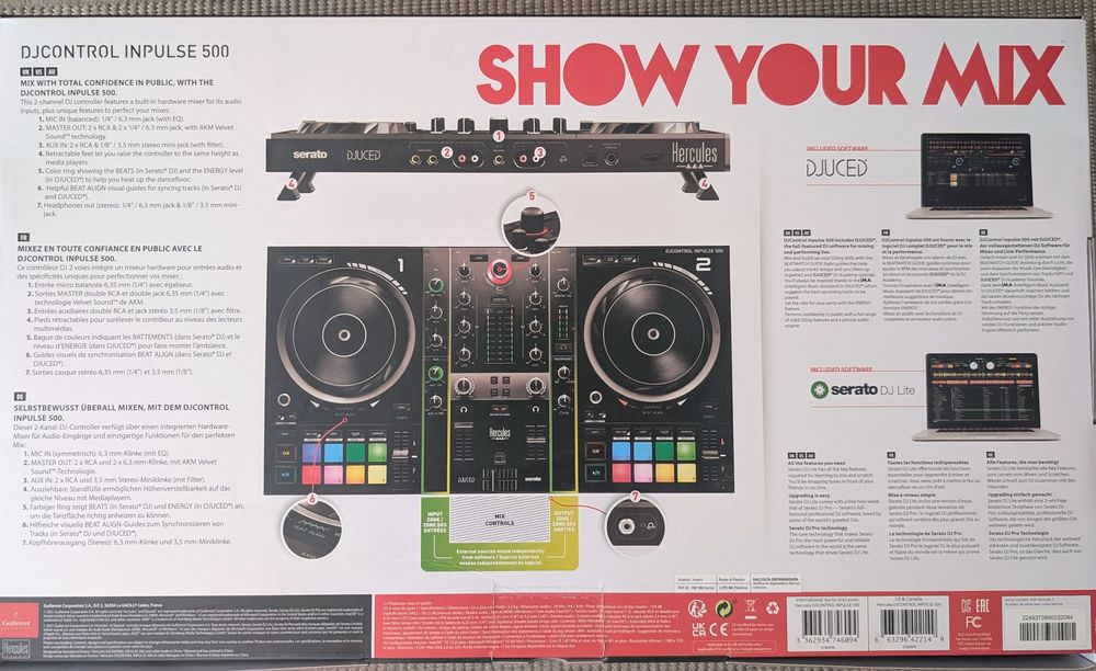 Controladora DJ Hercules DJControl Inpulse 500