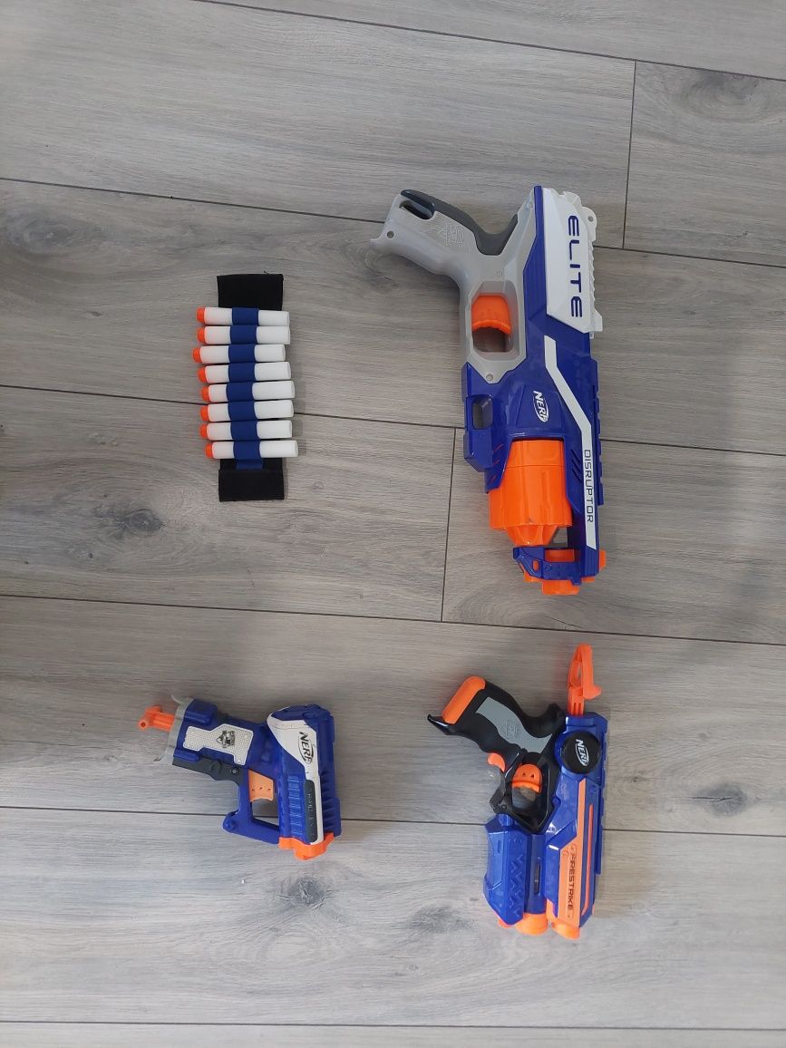 3 Pistolety Nerf