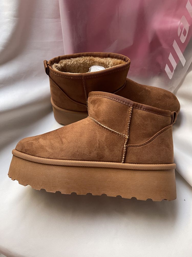 Karmelowe rude brązowe buty zimowe śniegowce Emu Ugg