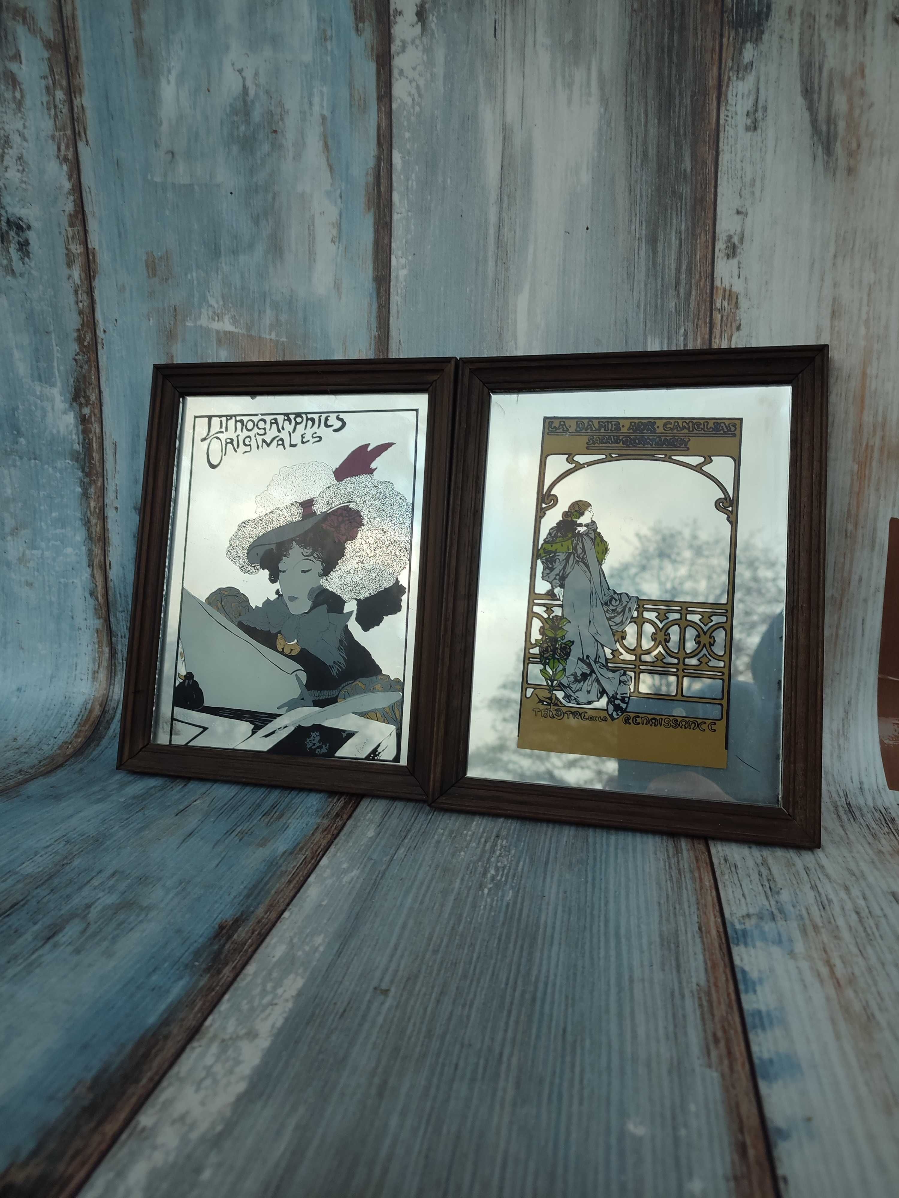 Obraz na Lustrze - Lustro z Grafiką -  Vintage - design -