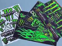 MONSTER ENERGY вінілові наклейки на Мото пластик