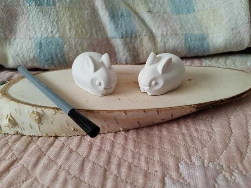Conjunto de 2 peças de coelho de decoração