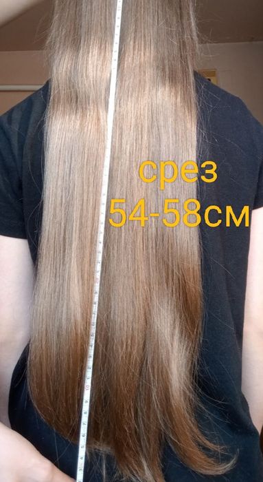 Продам детяче русяве волосся 54-58 см