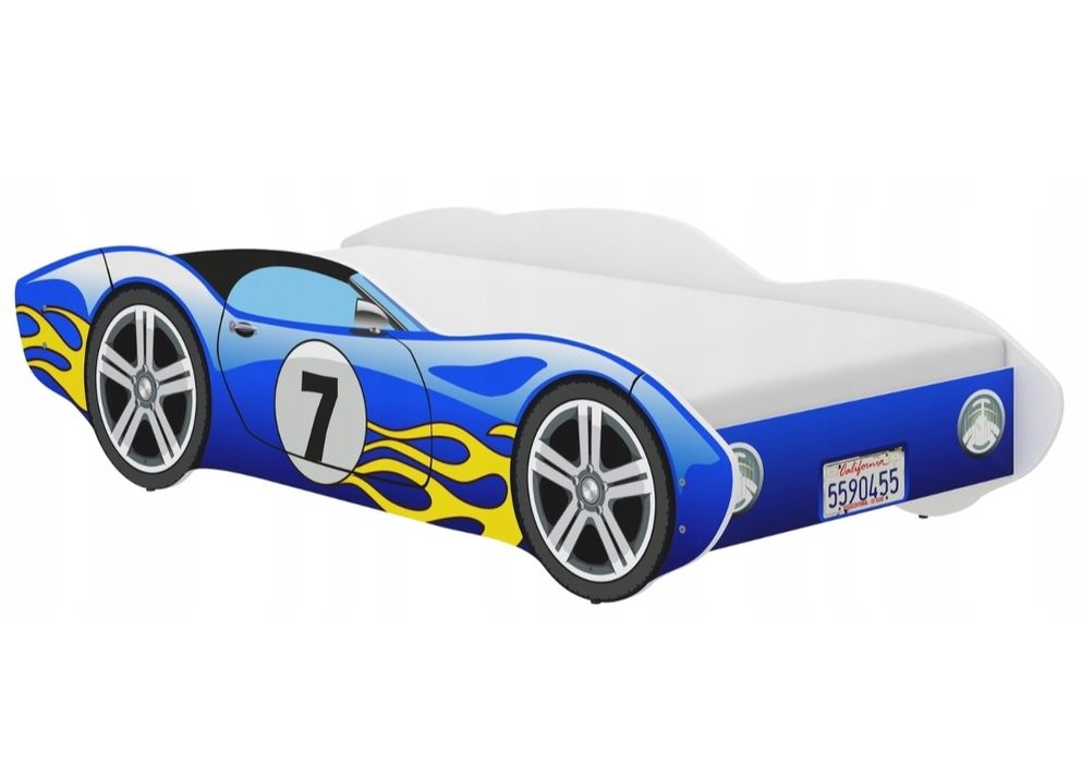 Łóżko Auto CORVETTA 140x70 + materac - SAMOCHÓD !