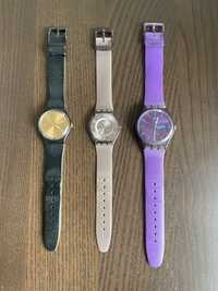 Zegarki Swatch czarny/kremowy/fioletowy