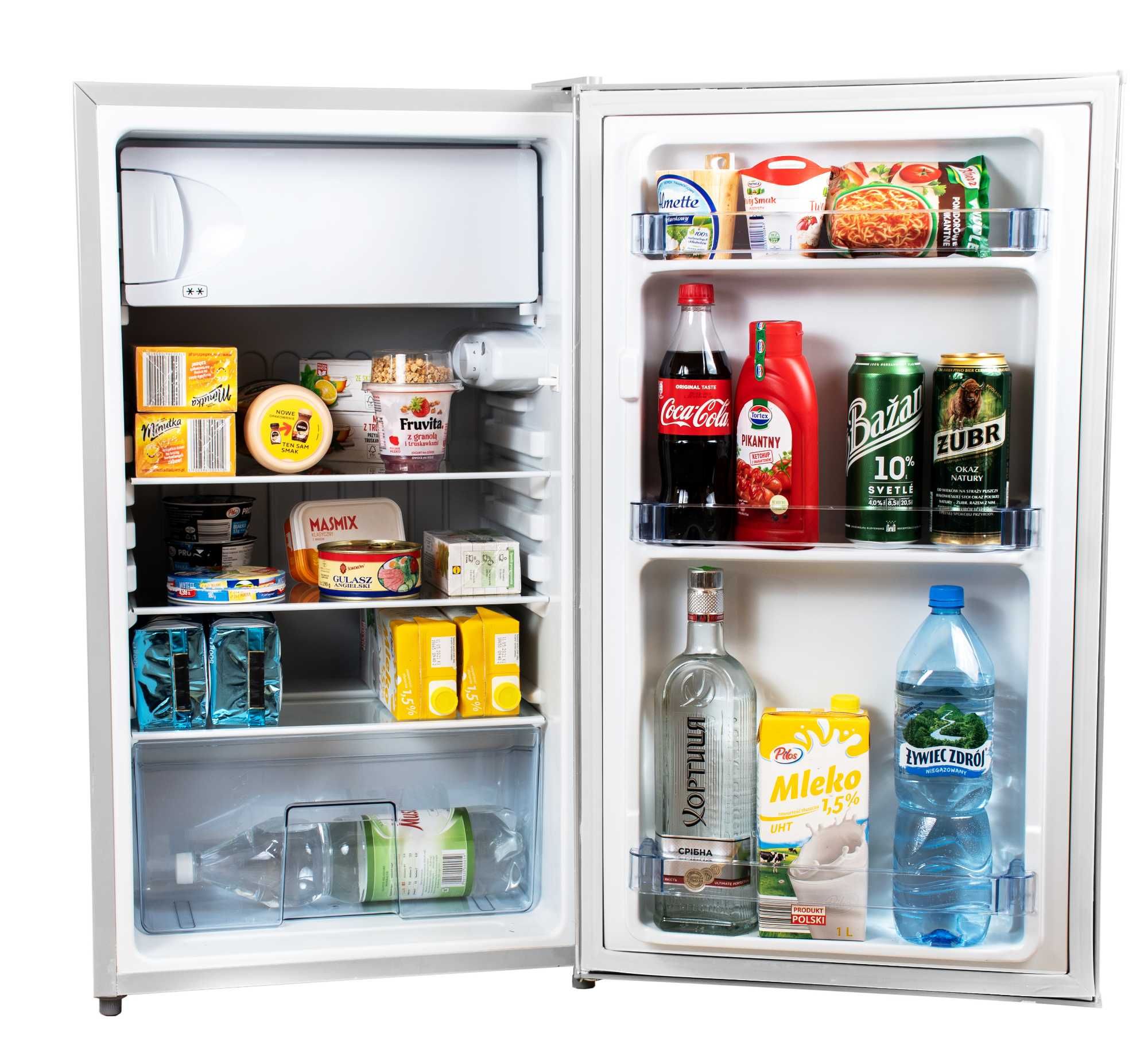 Mała Lodówka Biurowa Hotelowa Chłodziarka Podblatowa 85cm BC-95 inox