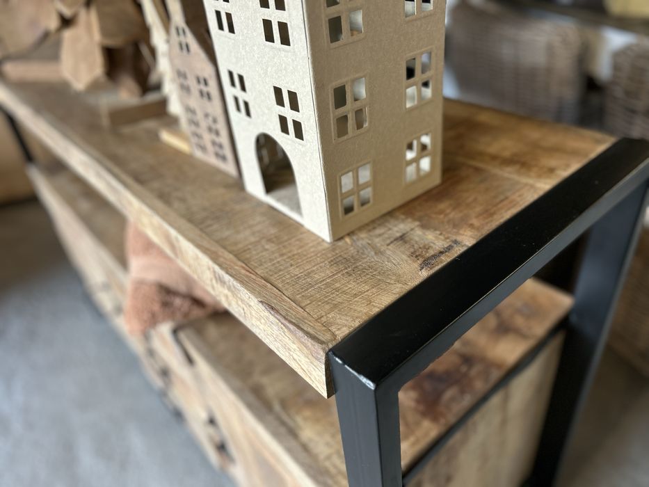 Komoda nowoczesna LOFT drewniana mango