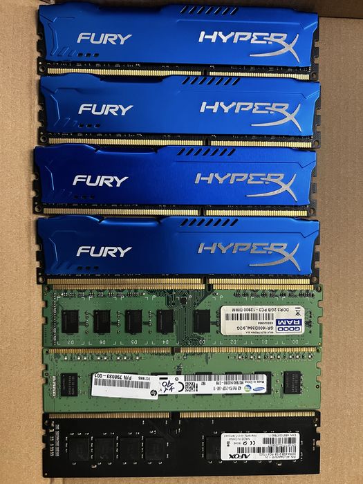 Оперативна памʼять Hyper Fury/ AFOX/Goodram/Samsung