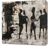 Obraz 60x60cm Szarzy Ludzie