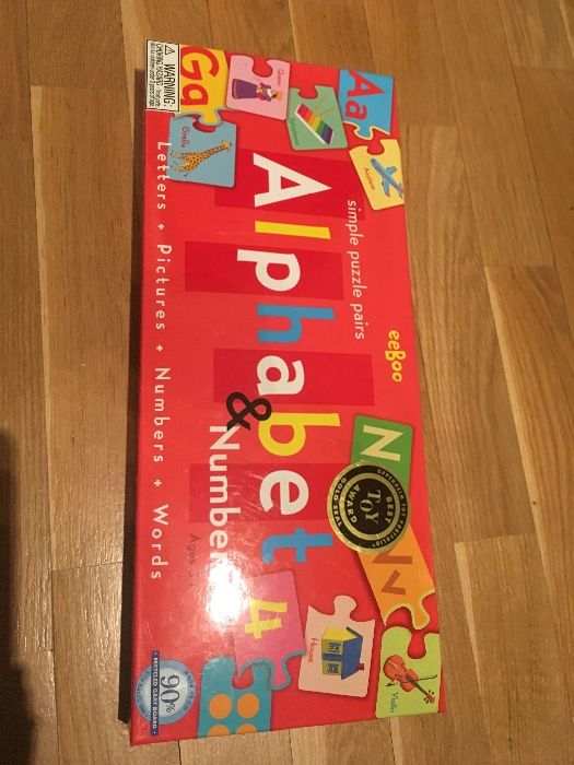 puzzle naturalne alfabet liczby nagrodzone nowe USA duze eeboo NY