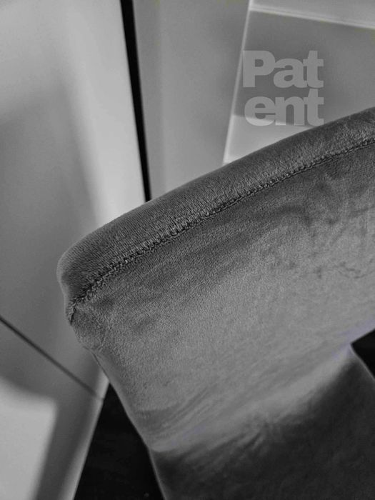 Pokrowce na krzesła miękkie welurowe komplet szare 6 sztuk