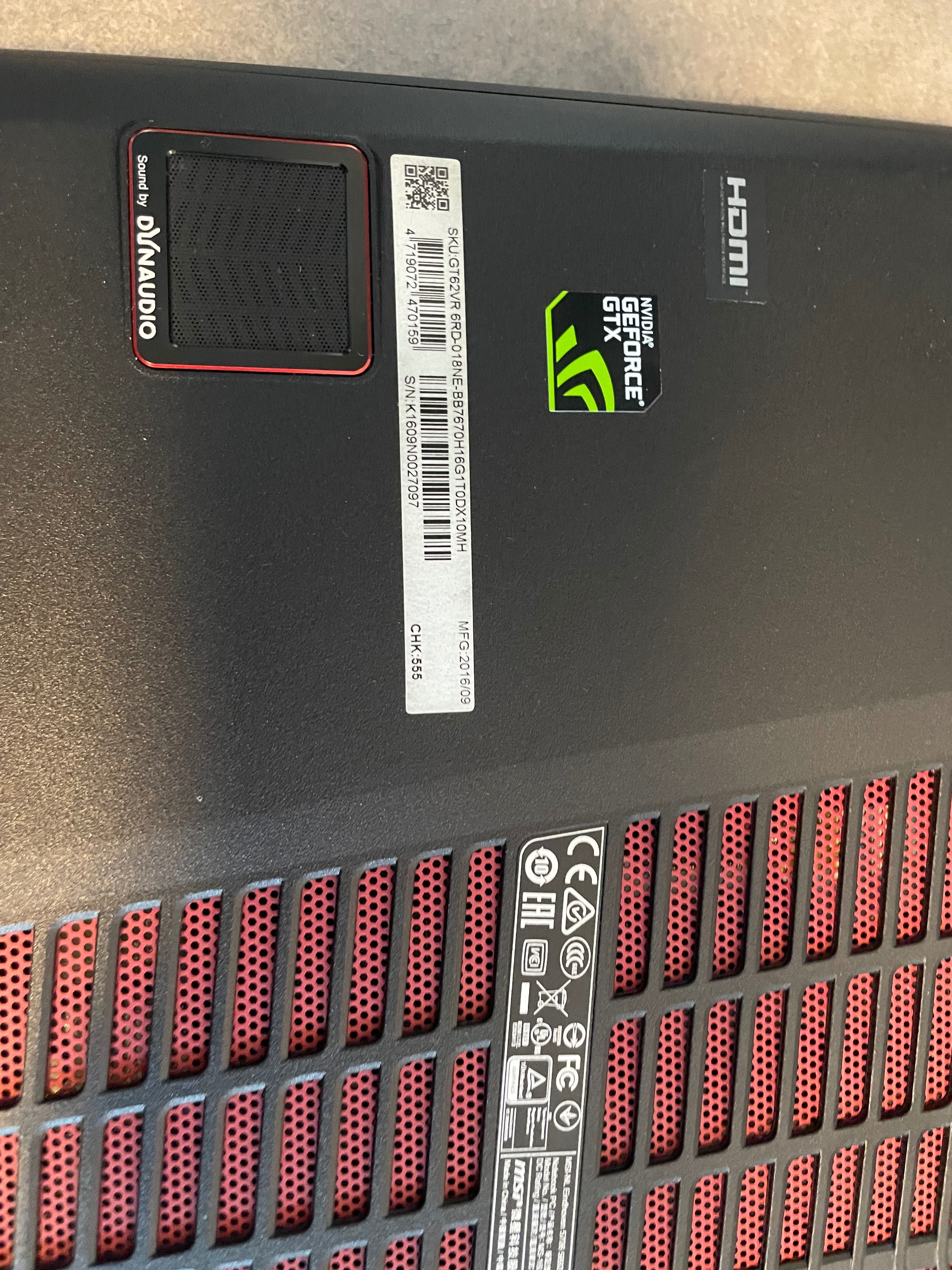 gamingowy msi gt62 vr 6rd dominator