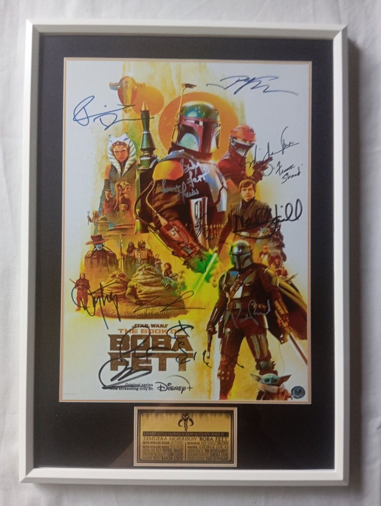 Moldura Filme The Book Of Boba Fett com Autógrafos (A4)