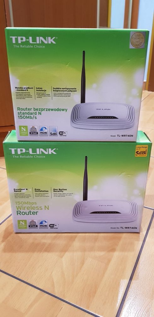 2 Routery TP-LINK Model-WR740N Stan Bardzo dobry Polecam