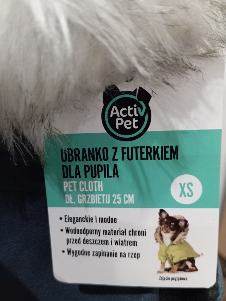Kurteczka z futerkiem XS dla psa