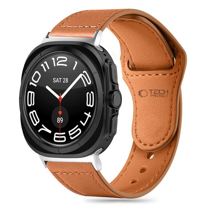 Pasek Skórzany Tech-Protect DO Samsung Galaxy Watch Ultra 47mm Brązowy