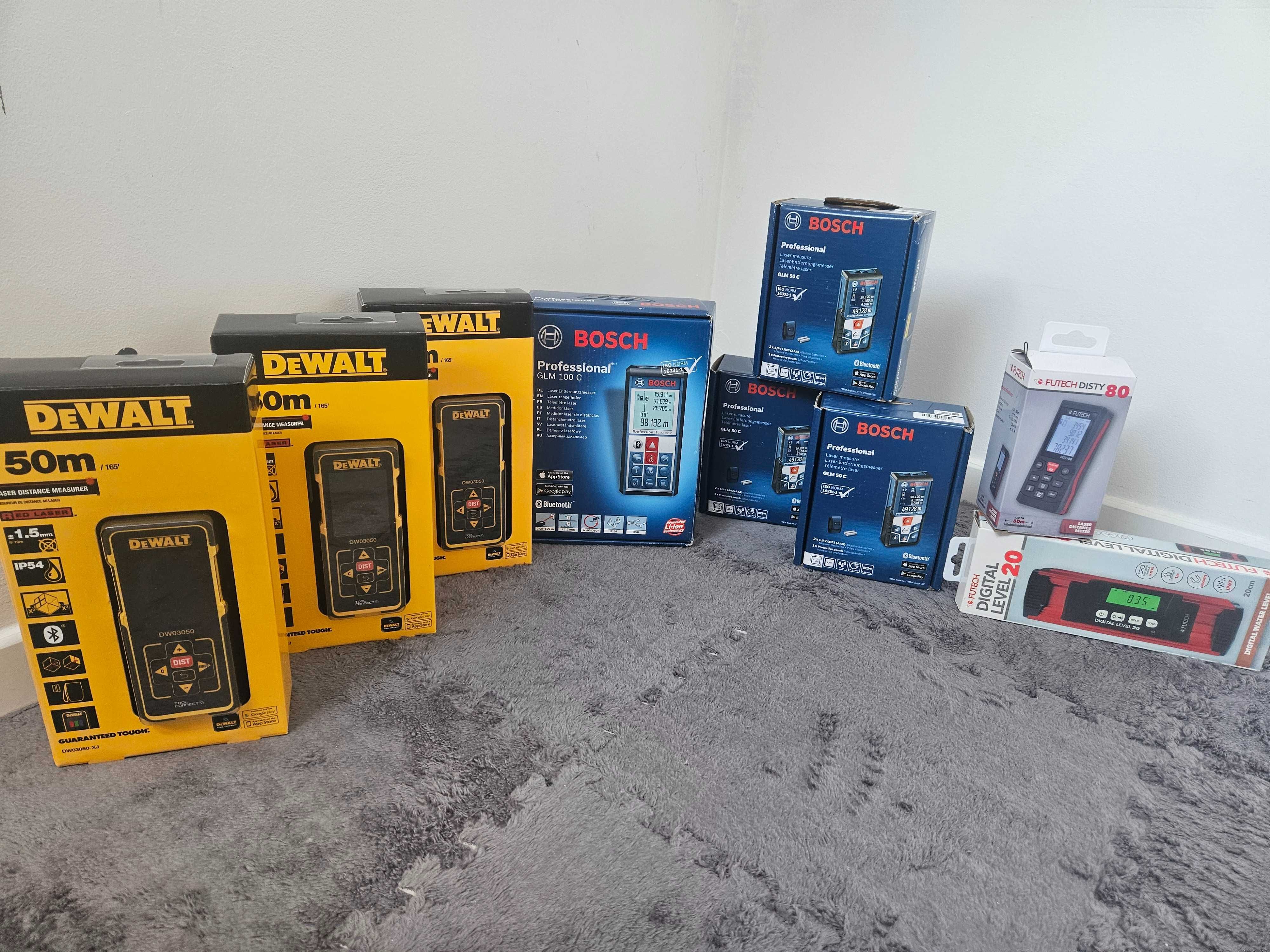 Dewalt Bosch Futech лазерні рулетки