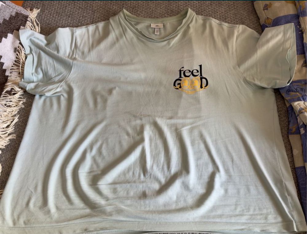 Мужская футболка H&M с принтом, большой размер