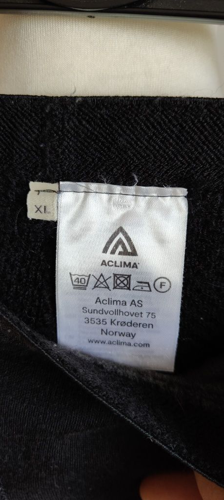 Grube kalesony legginsy termoaktywne męskie Aclima rozmiar XL merino