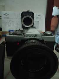 Máquina fotográfica,Minolta.mod. xg2. com teleobjetiva e aparelhos par