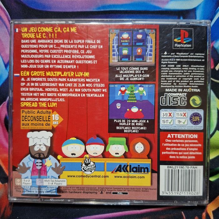 South Park Chef Luv Shack PS1 playstation