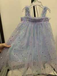 Новое детское пышное фатиновое платье без рукавов, размер 100