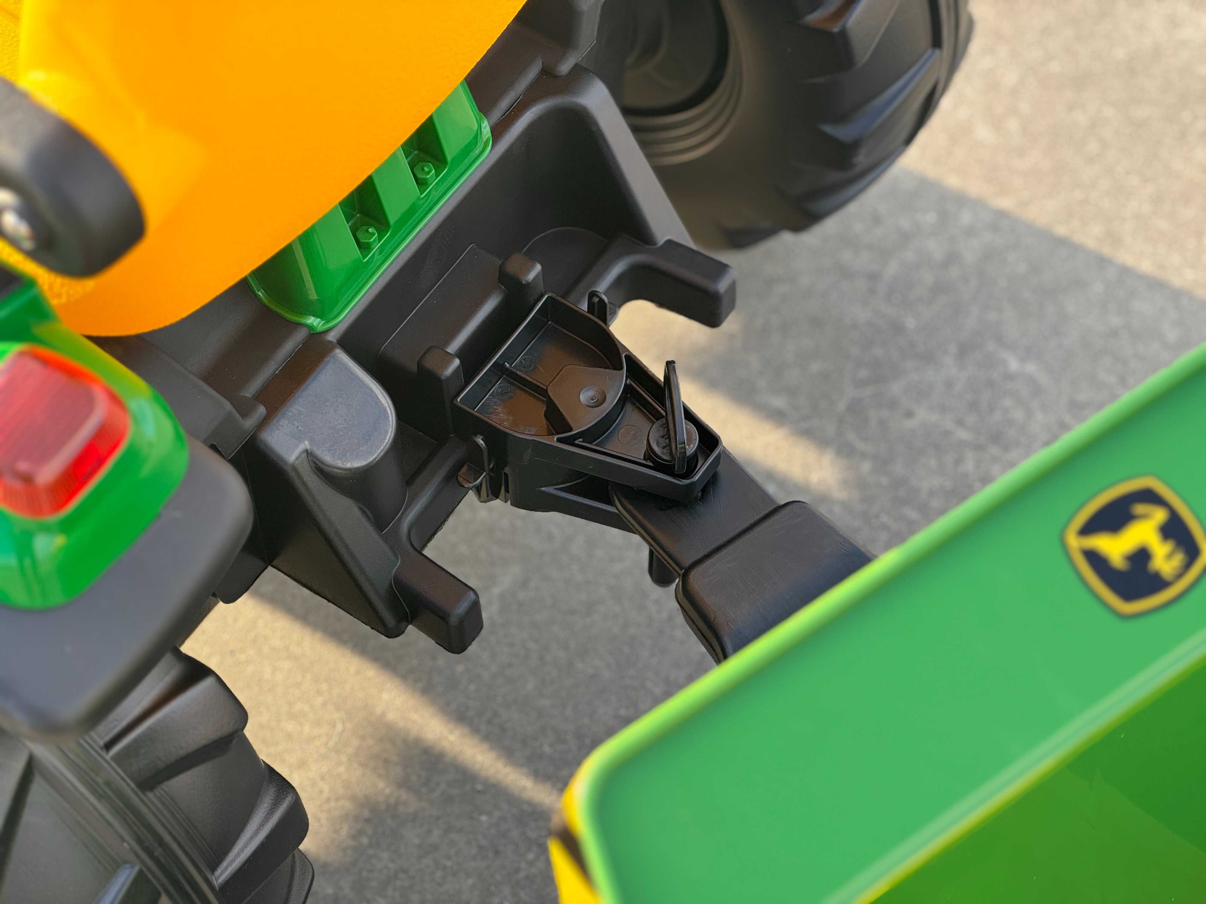 Traktor JOHN DEERE + koparka przyczepa zaczep NOWY zestaw Peg perego