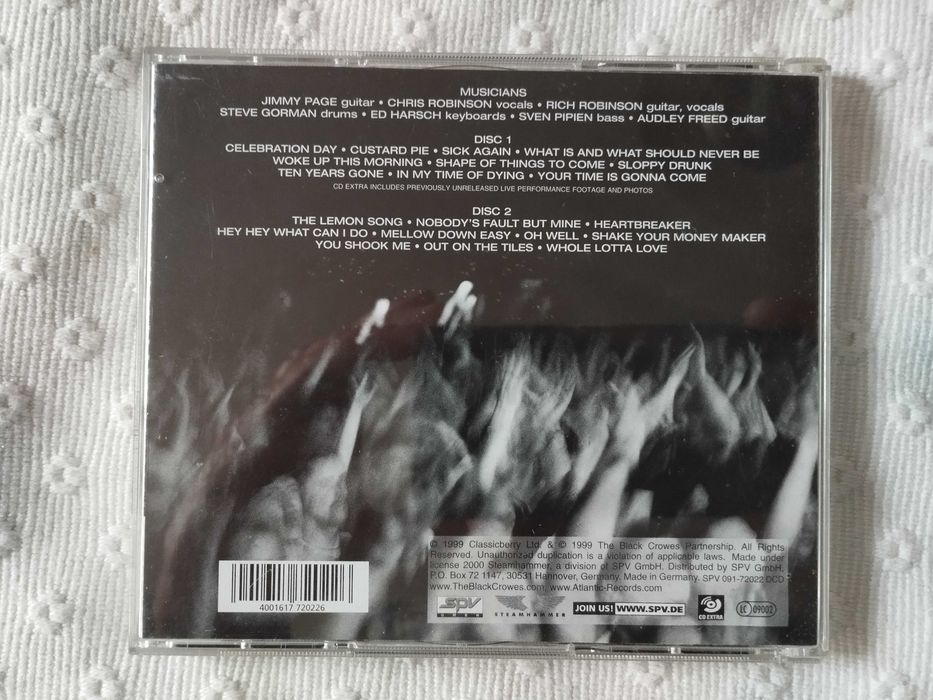 Jimmy Page & The Black Crowes – Live At The Greek - Duplo CD