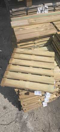 płytka drewniana ogrodowa ryflowana 40x40x2,8cm, impregnowana
