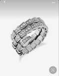 Золота каблучка з діамантами,12 грам,в стилі Bvlgari,18.2 розмір