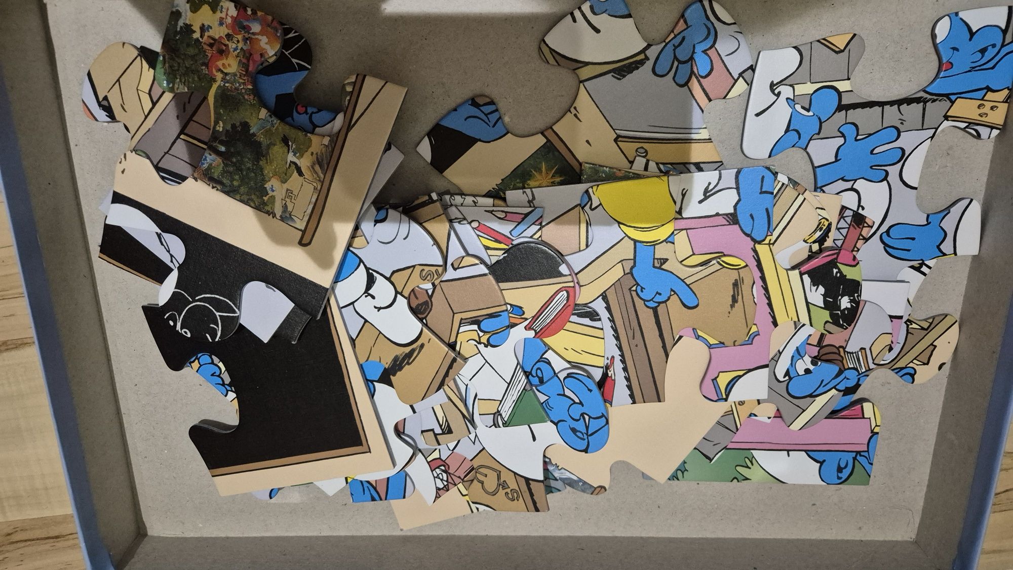 Duże puzzle Smerfy